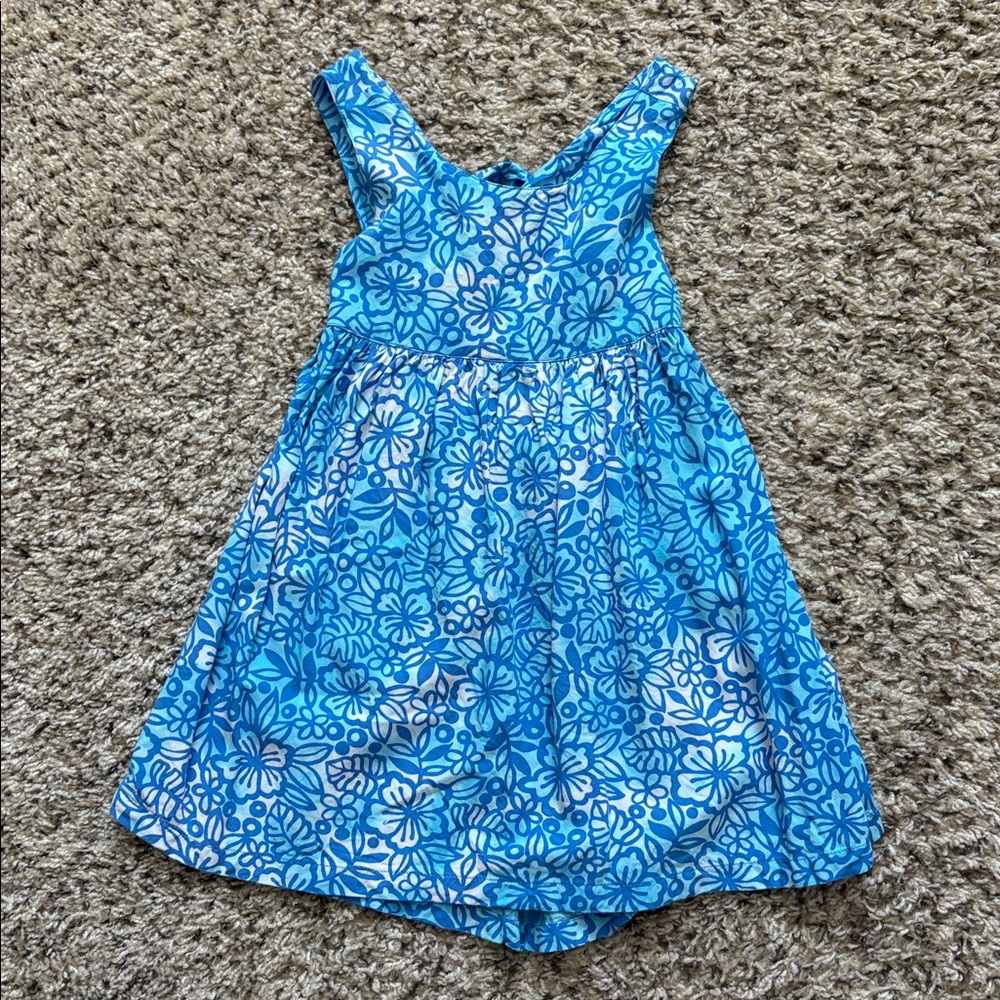 Floral Blue Kids Dress